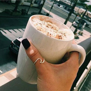 Silver Gold‎ Ocean Wave Ring